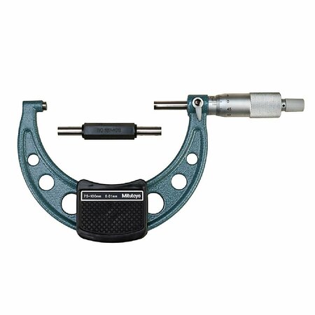 BEAUTYBLADE 75-100 mm Outside Micrometer with 0.01 mm Ratchet Stop BE3713073